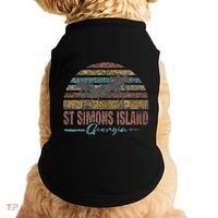 Beach Coastal City Vacation Souvenir St Simons Island Doggie Tank thumb 0