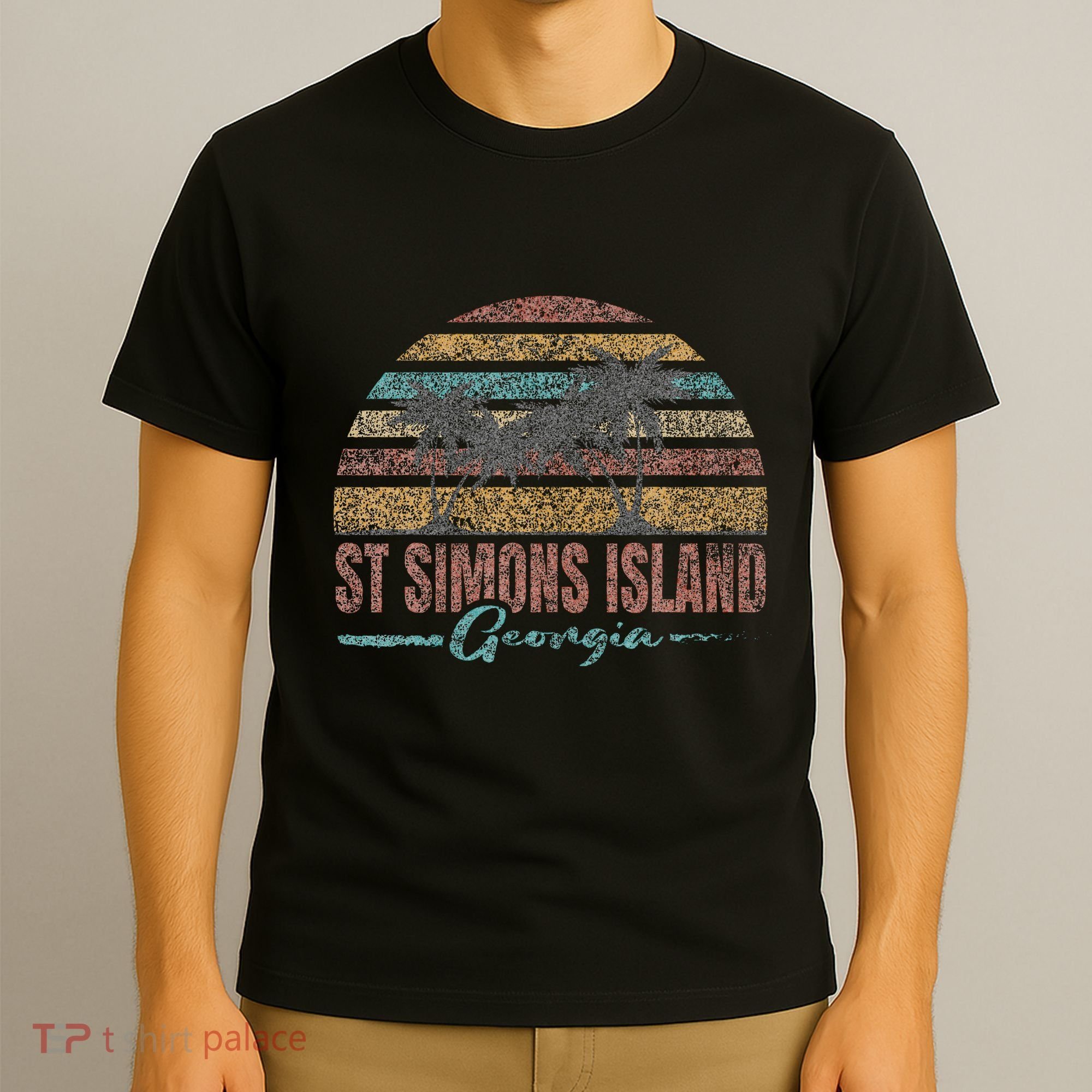 Beach Coastal City Vacation Souvenir St Simons Island T-Shirt