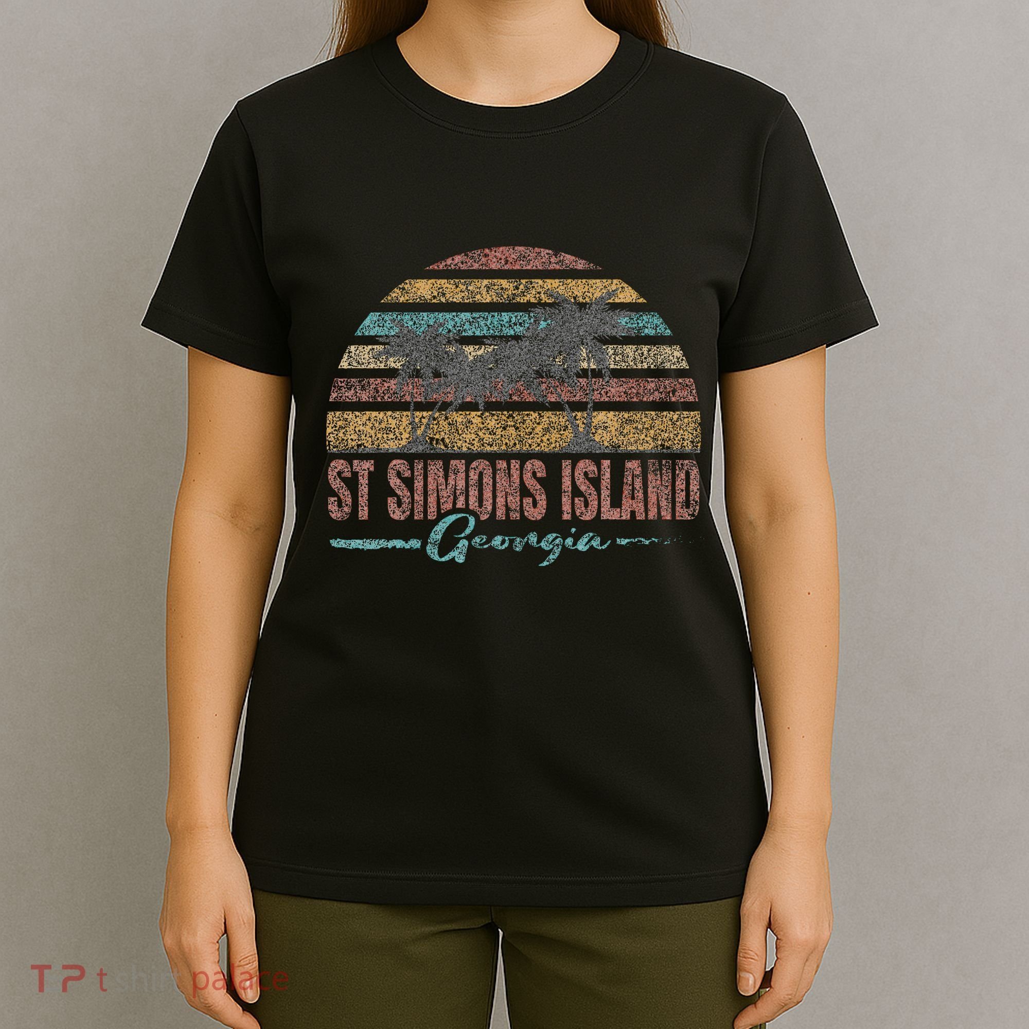 Beach Coastal City Vacation Souvenir St Simons Island T-Shirt