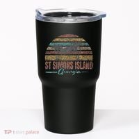Beach Coastal City Vacation Souvenir St Simons Island Tumbler thumb 0
