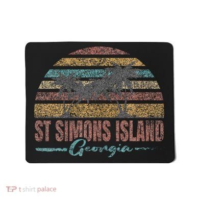 Beach Coastal City Vacation Souvenir St Simons Island Mousepad