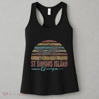 Beach Coastal City Vacation Souvenir St Simons Island Women's Tank Top thumb 3