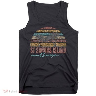 Beach Coastal City Vacation Souvenir St Simons Island Tank Top