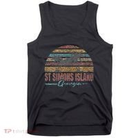 Beach Coastal City Vacation Souvenir St Simons Island Tank Top thumb 0