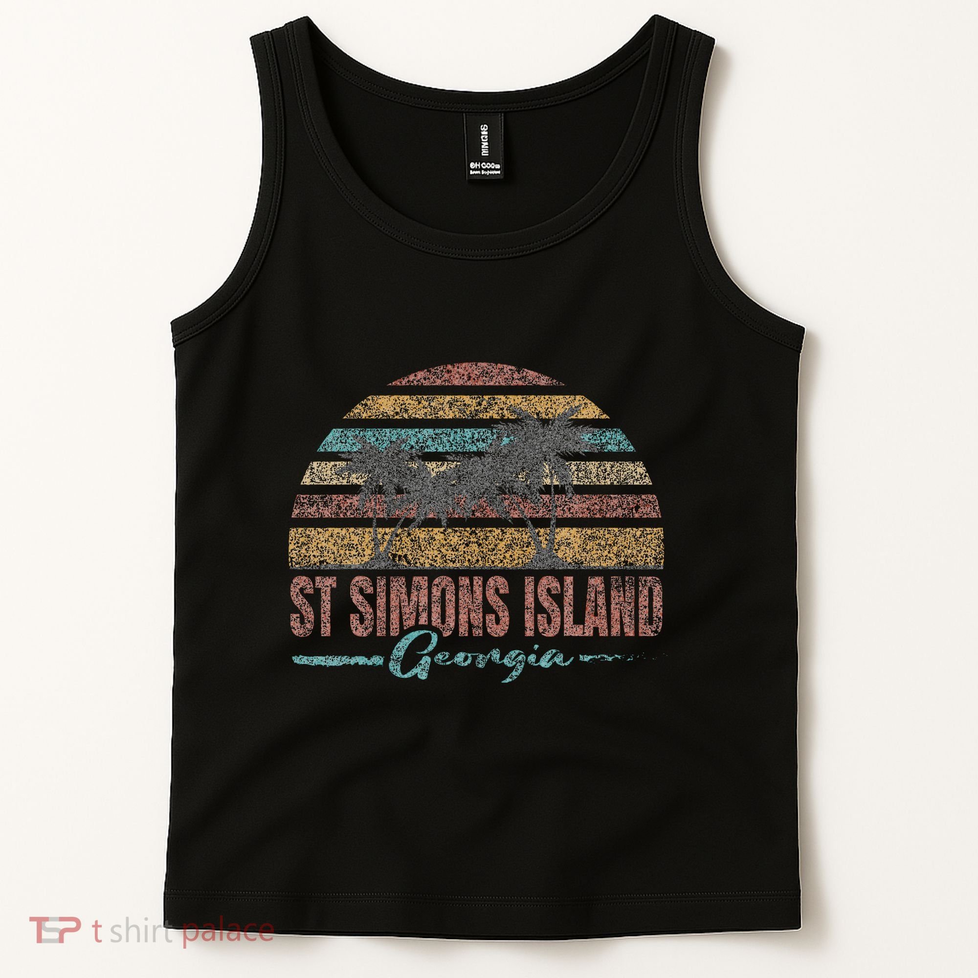 Beach Coastal City Vacation Souvenir St Simons Island Tank Top