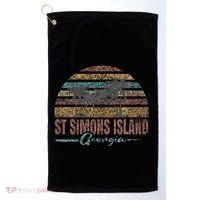 Beach Coastal City Vacation Souvenir St Simons Island Golf Towel thumb 0