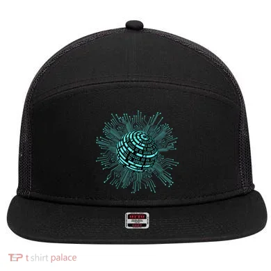 Binary Coding Computer Nerd Geeks Programmer Funny Coding 7 Panel Mesh Trucker Snapback Hat