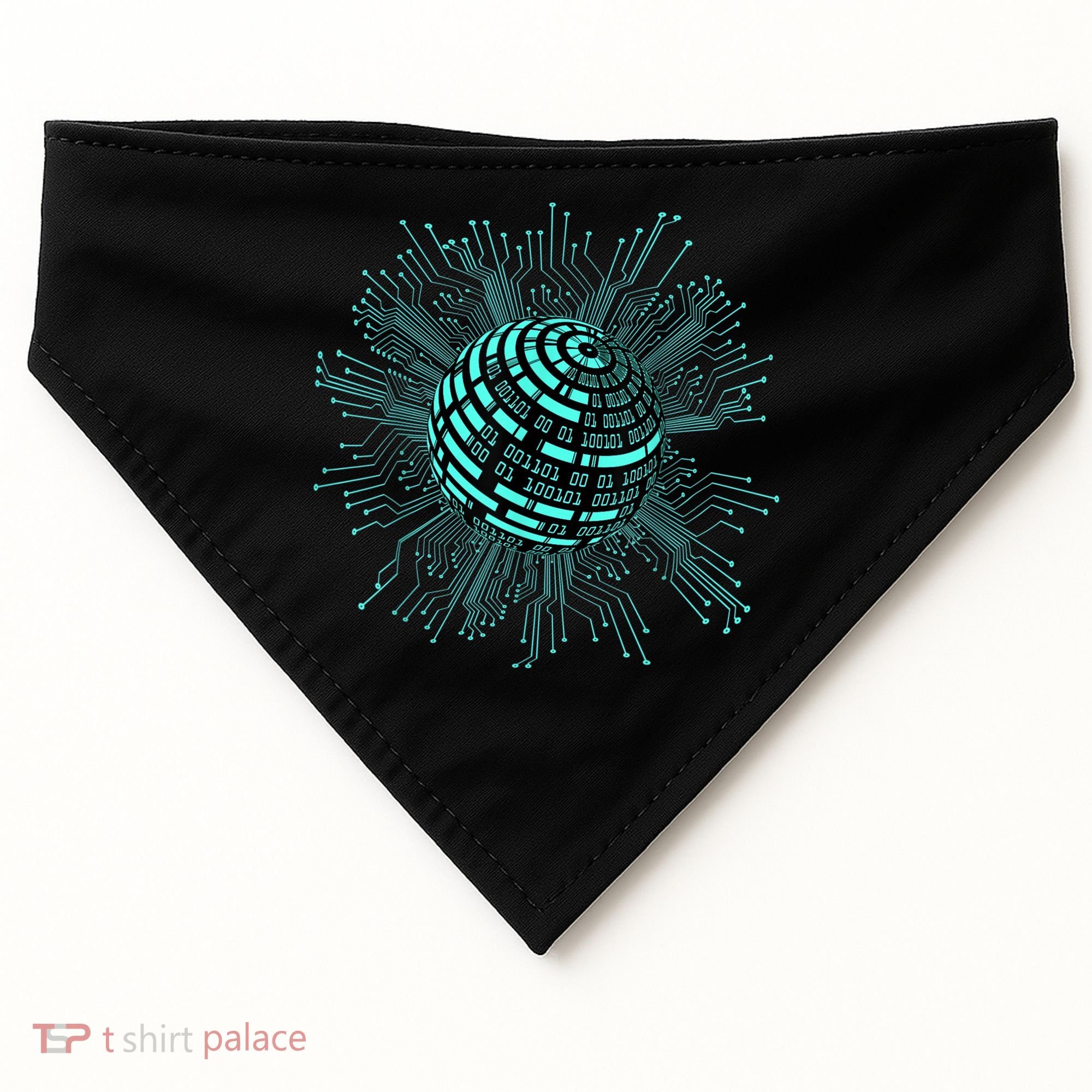 Binary Coding Computer Nerd Geeks Programmer Funny Coding USA-Made Doggie Bandana