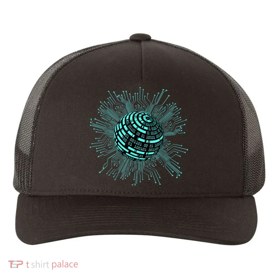 Binary Coding Computer Nerd Geeks Programmer Funny Coding Yupoong Adult 5-Panel Trucker Hat