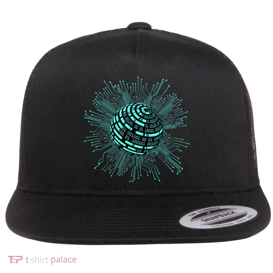 Binary Coding Computer Nerd Geeks Programmer Funny Coding Flat Bill Trucker Hat