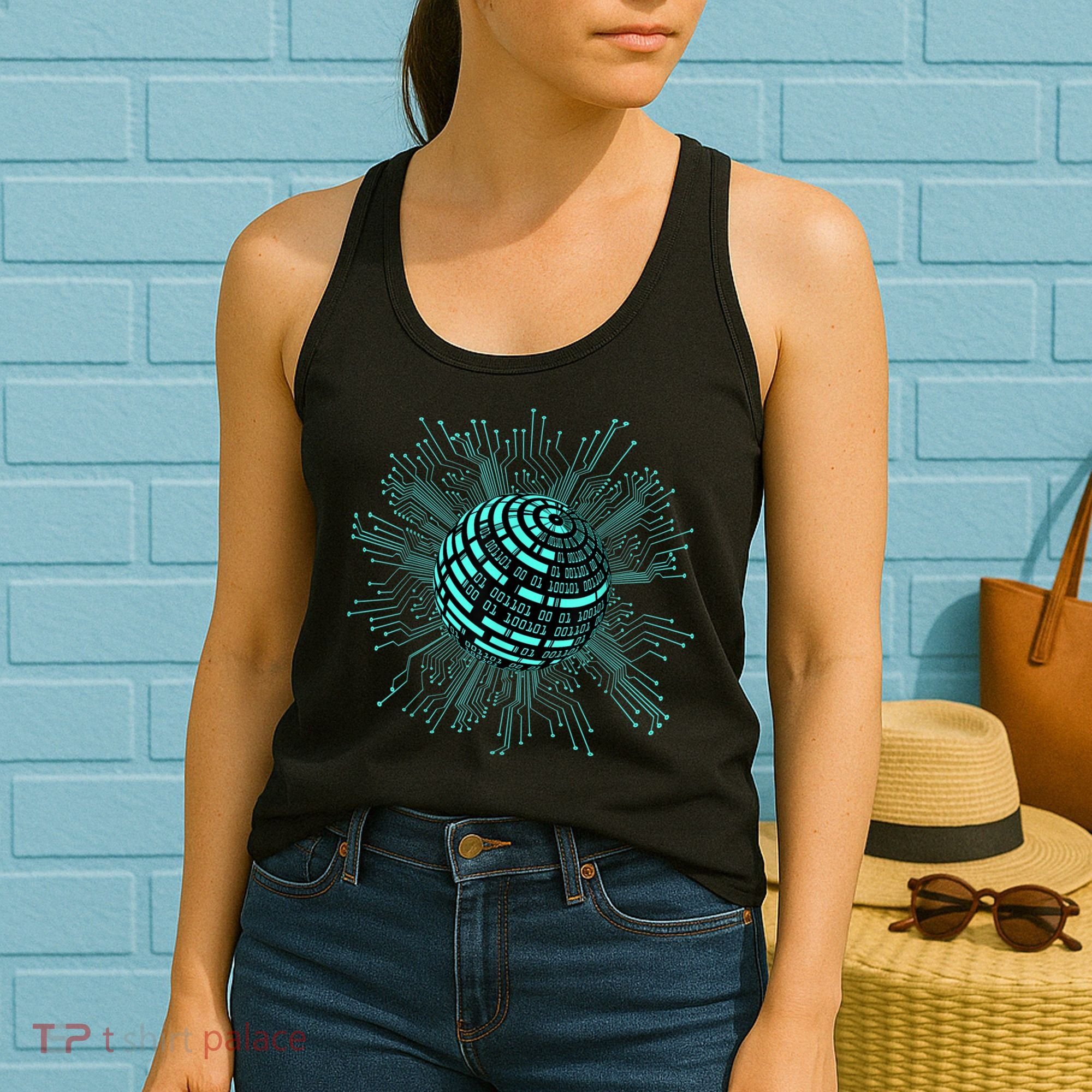 Binary Coding Computer Nerd Geeks Programmer Funny Coding Women's Tank Top