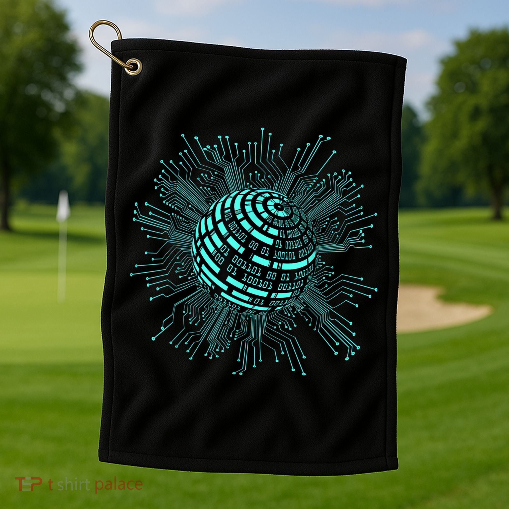 Binary Coding Computer Nerd Geeks Programmer Funny Coding Golf Towel