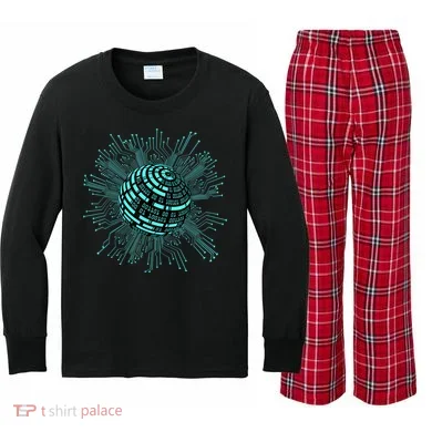 Binary Coding Computer Nerd Geeks Programmer Funny Coding Kids Long Sleeve Plaid Pajama Set
