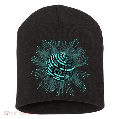 Binary Coding Computer Nerd Geeks Programmer Funny Coding Short Acrylic Beanie