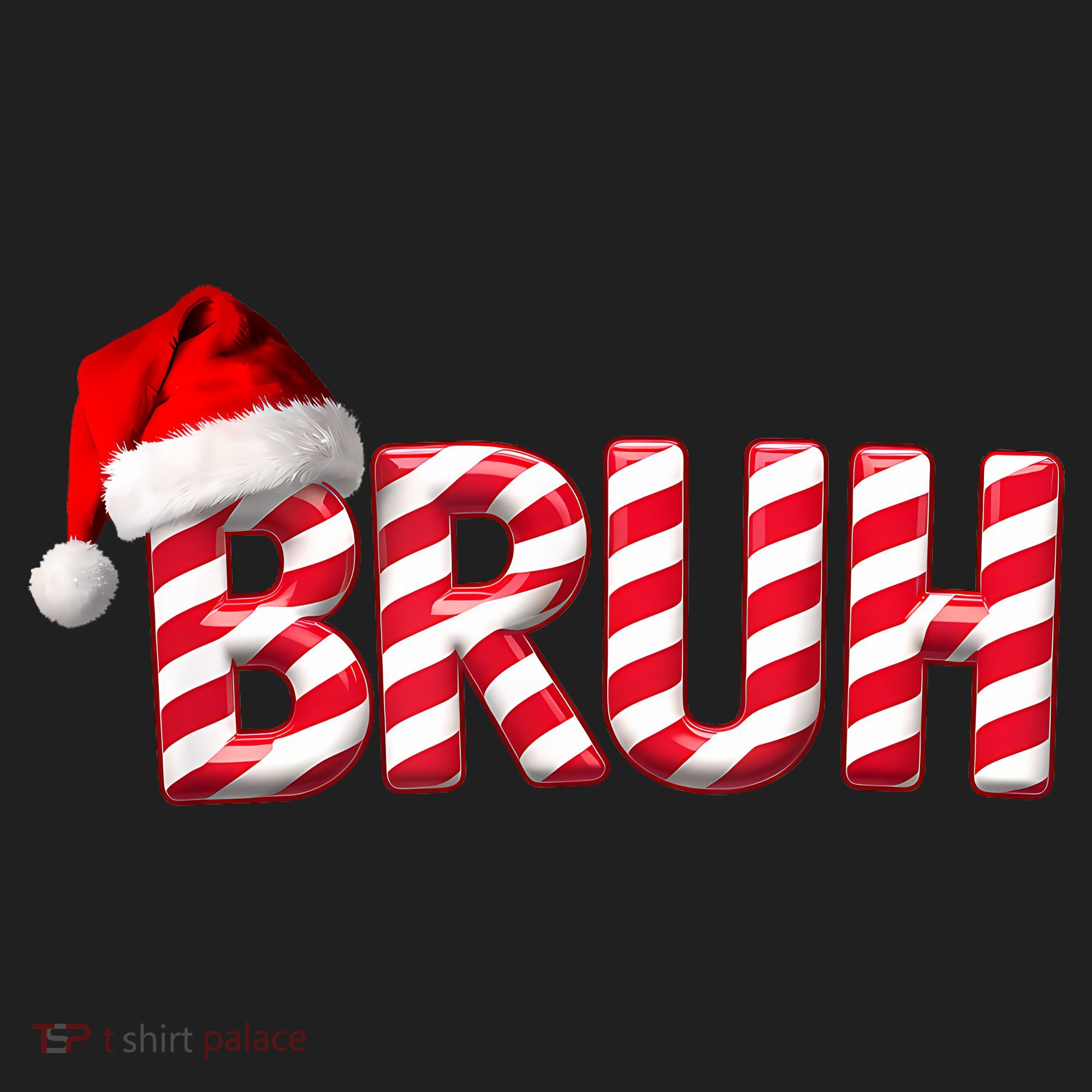 Bruh Christmas Candy Cane For Funny Xmas Bruh Beanie