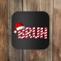 Bruh Christmas Candy Cane For Funny Xmas Bruh Coaster thumb 0