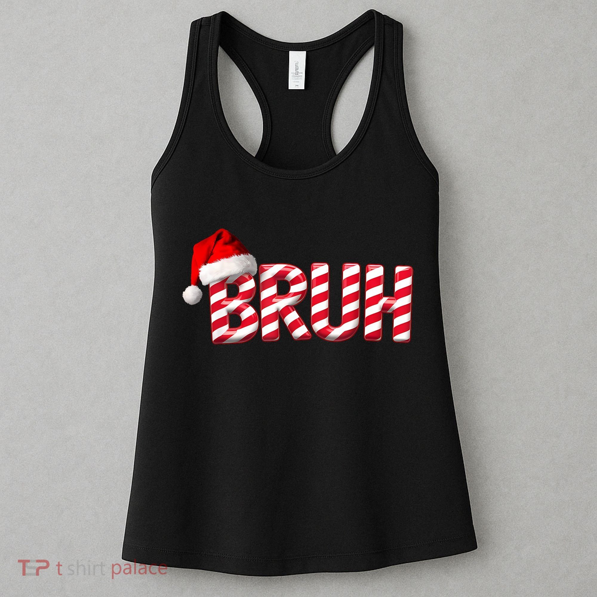 Bruh Christmas Candy Cane For Funny Xmas Bruh Women's Tank Top