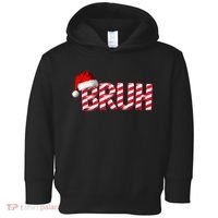 Bruh Christmas Candy Cane For Funny Xmas Bruh Toddler Hoodie thumb 0