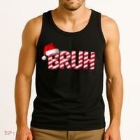 Bruh Christmas Candy Cane For Funny Xmas Bruh Tank Top thumb 3