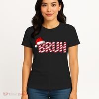 Bruh Christmas Candy Cane For Funny Xmas Bruh Women's T-Shirt thumb 4