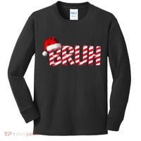 Bruh Christmas Candy Cane For Funny Xmas Bruh Kids Long Sleeve Shirt thumb 0
