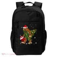 Bigfoot Carrying Christmas Tree Sasquatch Believer Pajama Backpack thumb 0