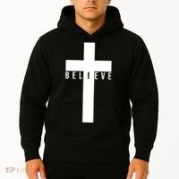 Believe Christian Cross Religious Hoodie thumb 2