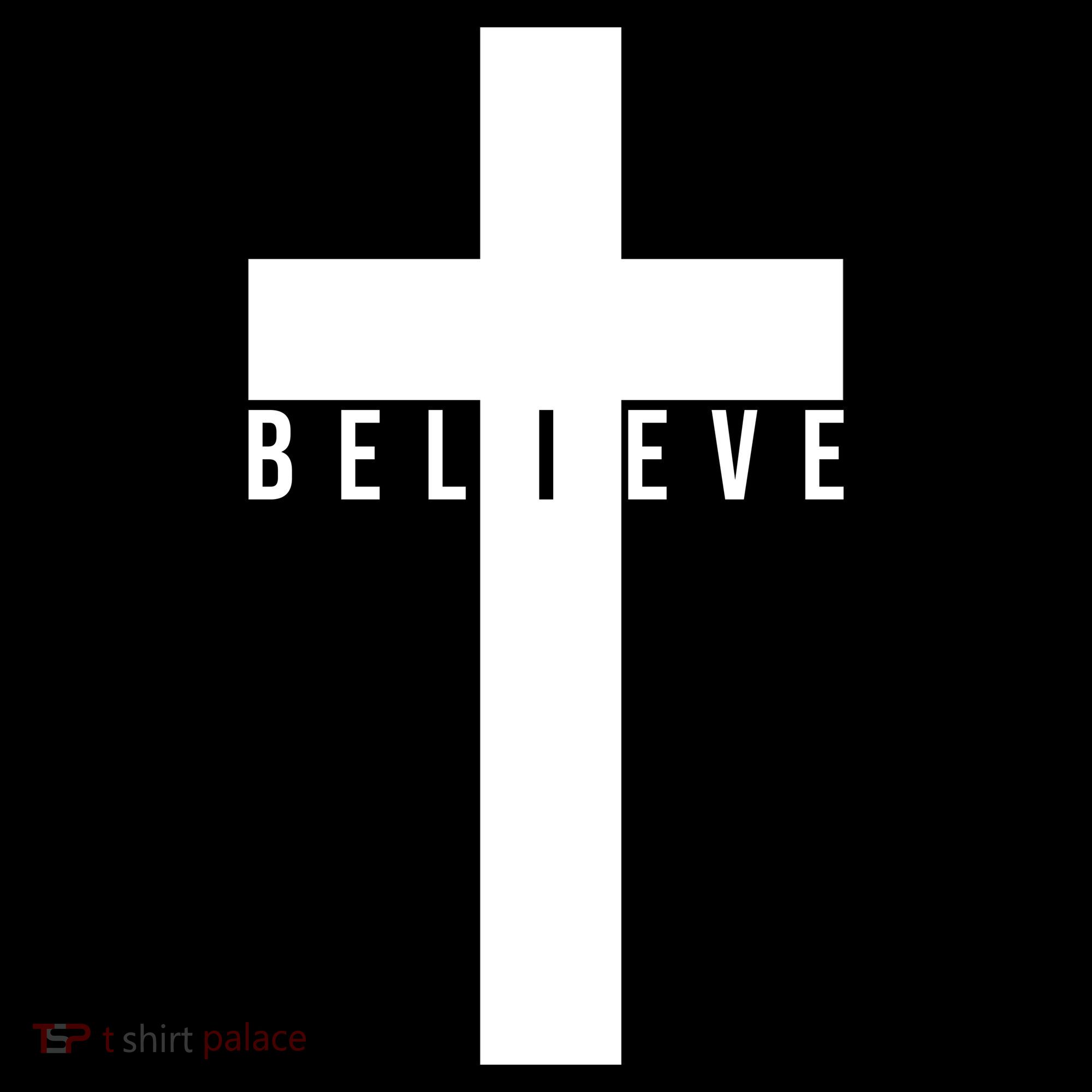 Believe Christian Cross Religious T-Shirt