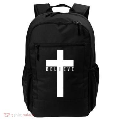 Believe Christian Cross Religious Backpack