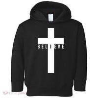 Believe Christian Cross Religious Toddler Hoodie thumb 0