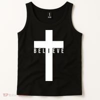 Believe Christian Cross Religious Tank Top thumb 2
