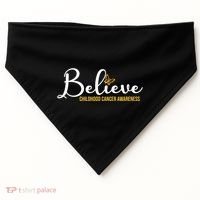 Believe Childhood Cancer Awareness USA-Made Doggie Bandana thumb 0