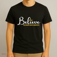 Believe Childhood Cancer Awareness T-Shirt thumb 3