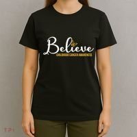 Believe Childhood Cancer Awareness T-Shirt thumb 4