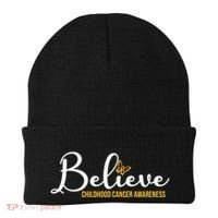 Believe Childhood Cancer Awareness Beanie thumb 0
