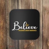 Believe Childhood Cancer Awareness Coaster thumb 0