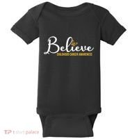 Believe Childhood Cancer Awareness Baby Bodysuit thumb 0