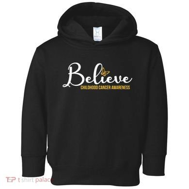 Believe Childhood Cancer Awareness Toddler Hoodie