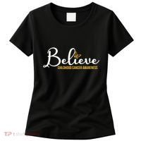 Believe Childhood Cancer Awareness Women's T-Shirt thumb 0