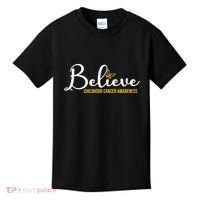 Believe Childhood Cancer Awareness Kids T-Shirt thumb 0