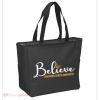 Believe Childhood Cancer Awareness Tote Bag thumb 2