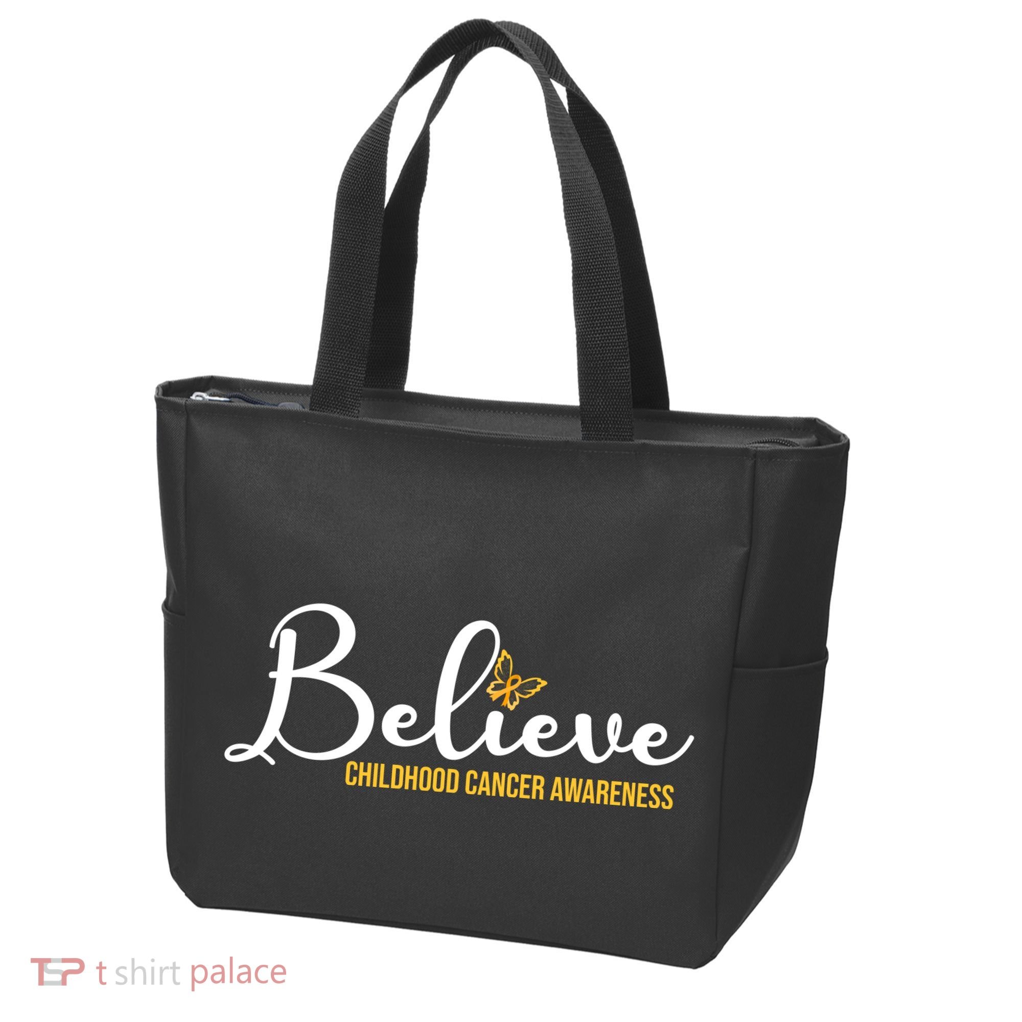 Believe Childhood Cancer Awareness Tote Bag