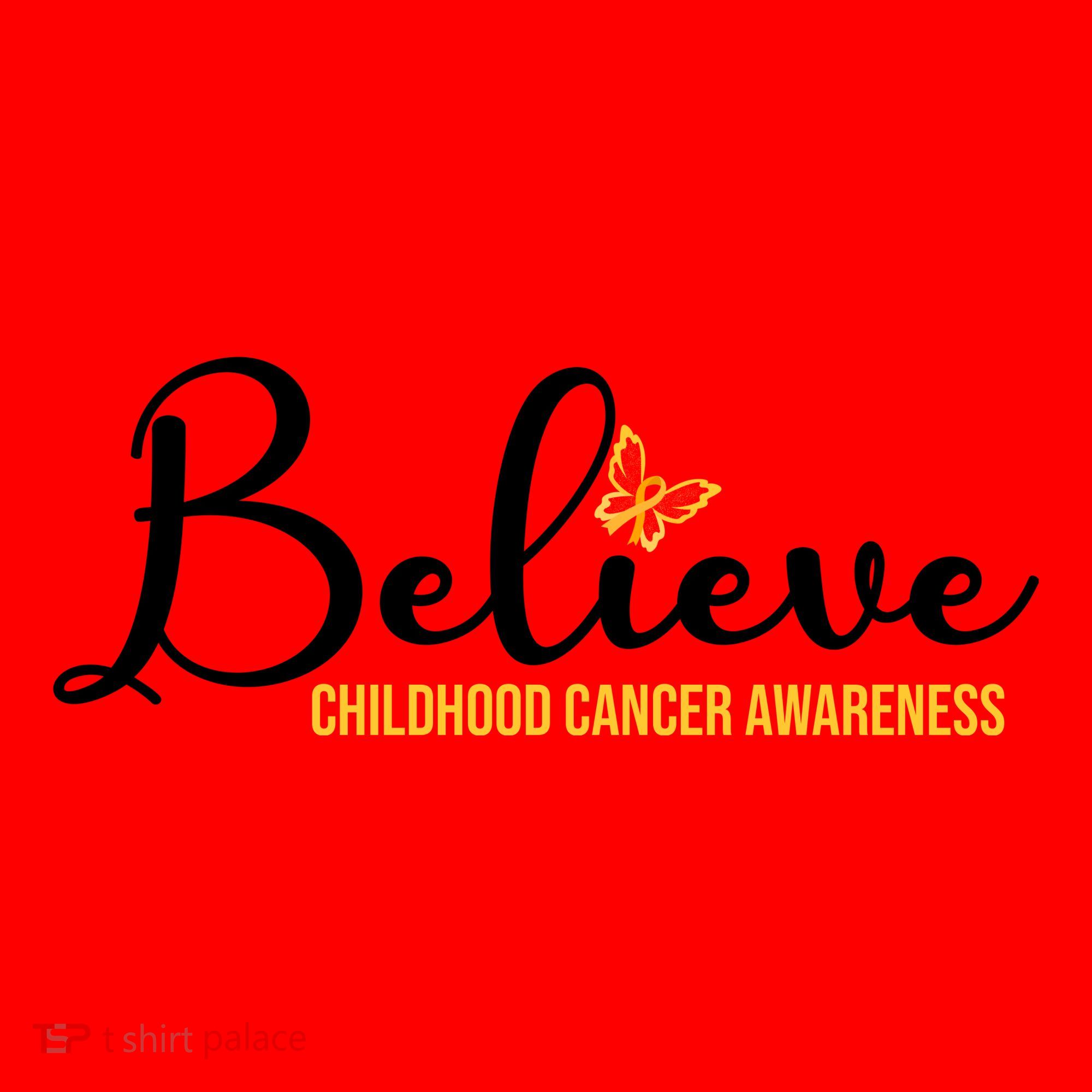 Believe Childhood Cancer Awareness Santa Hat