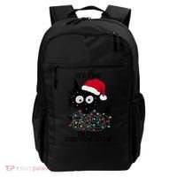 Black Cats Christmas It's Fine I'm Fine Everything Is Fine Backpack thumb 0