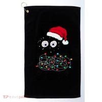 Black Cats Christmas It's Fine I'm Fine Everything Is Fine Golf Towel thumb 0