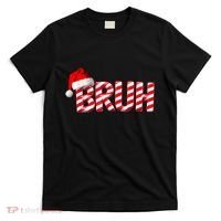 Bruh Christmas Candy Cane For Teen Boy Funny Xmas Bruh T-Shirt thumb 0