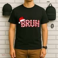 Bruh Christmas Candy Cane For Teen Boy Funny Xmas Bruh T-Shirt thumb 6