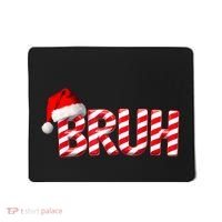 Bruh Christmas Candy Cane For Teen Boy Funny Xmas Bruh Mousepad thumb 0