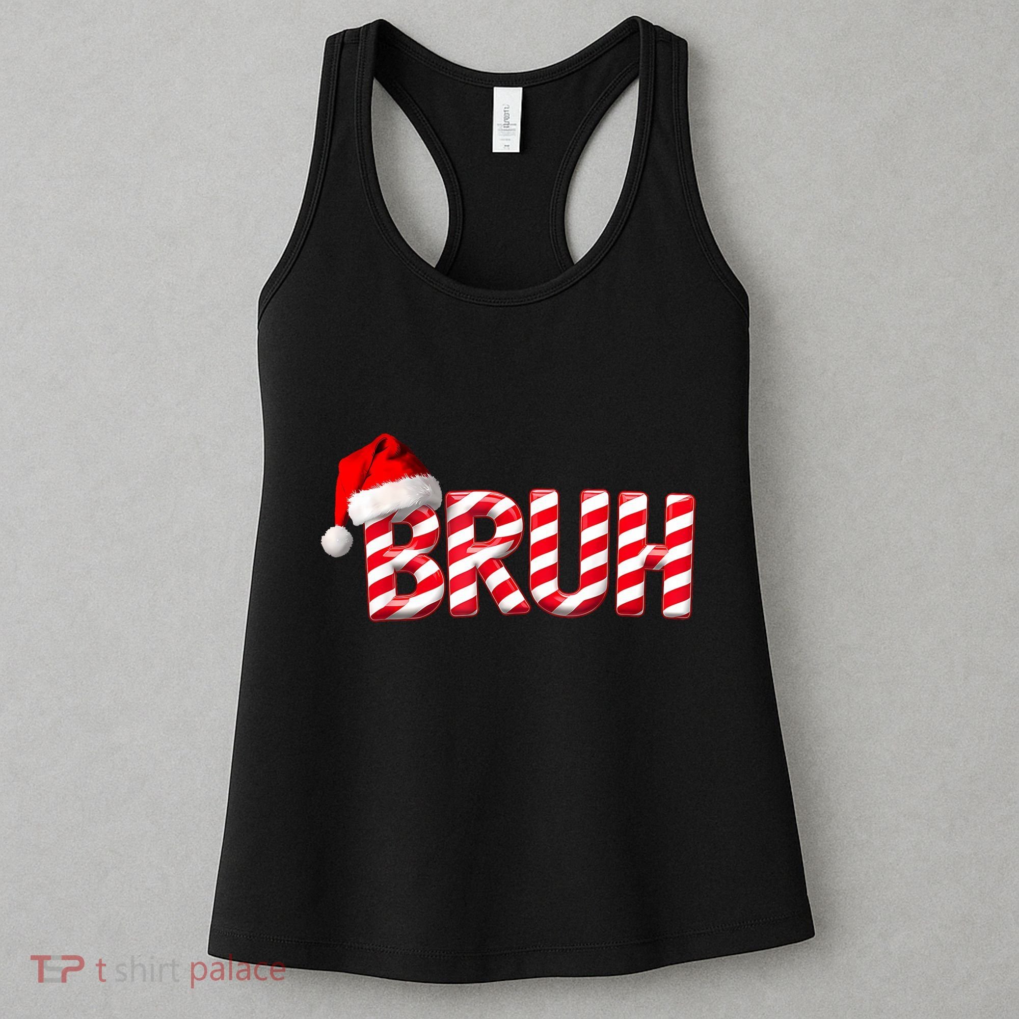 Bruh Christmas Candy Cane For Teen Boy Funny Xmas Bruh Women's Tank Top