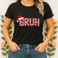 Bruh Christmas Candy Cane For Teen Boy Funny Xmas Bruh Women's T-Shirt thumb 2